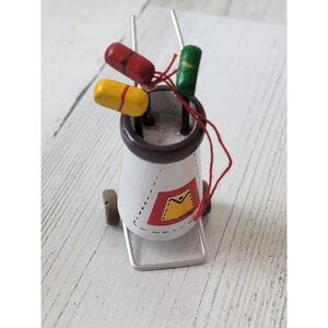 Cannon Falls wooden golf club bag ornament Xmas Decor sport